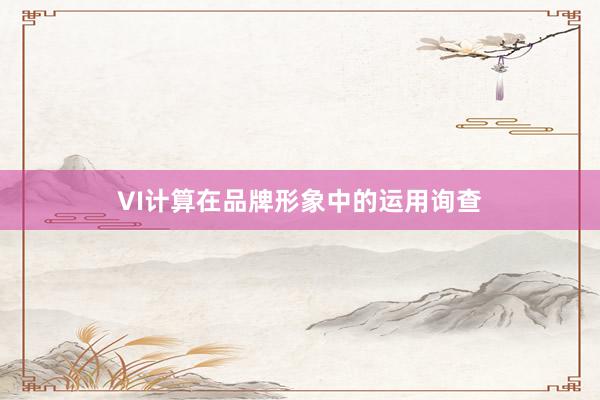 VI计算在品牌形象中的运用询查