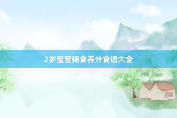 2岁宝宝辅食养分食谱大全